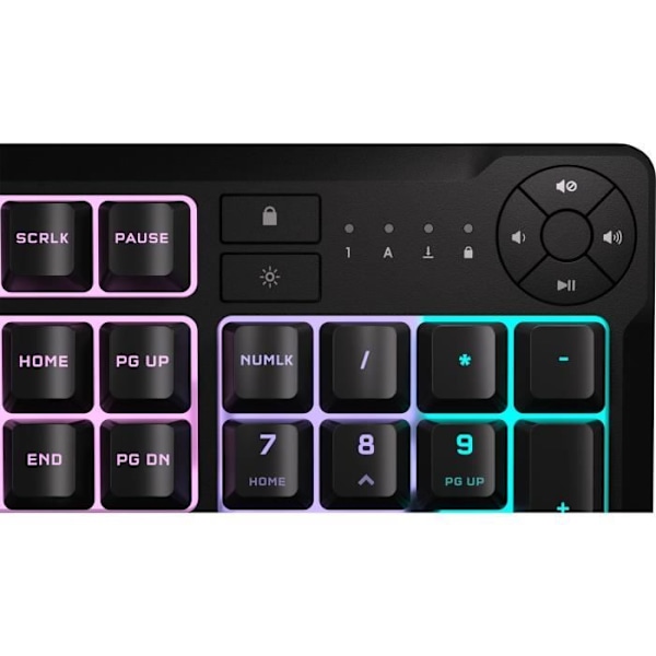 Langallinen pelinäppäimistö - CORSAIR - K55 CORE RGB - RGB-taustavalaistus 10 vyöhykkeellä - Harmaa - Hiljainen ja nopea