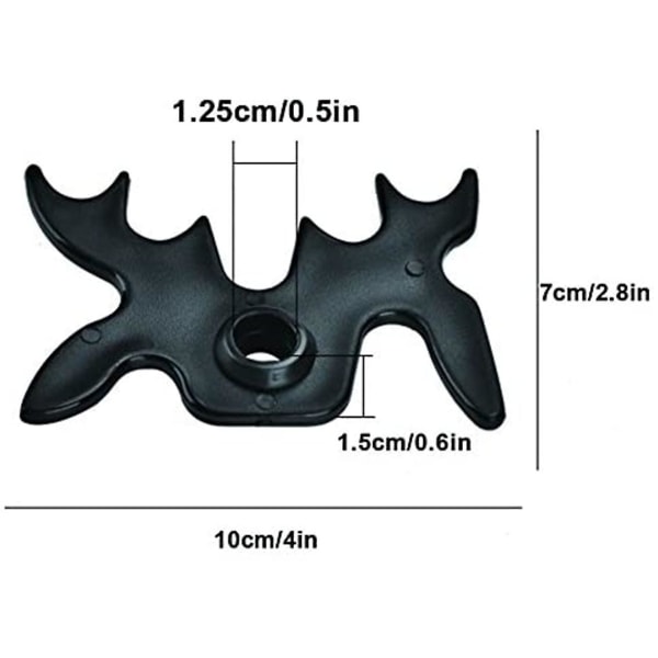 5 st Biljardstativ Stång Antler Gaffel Butterfly Fork (svart)