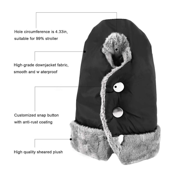 Barnvagnshandskar i fleece Barnvagnshandskar