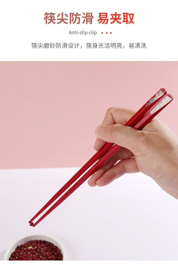 5 par farverige spisepinde af glasfiber, genanvendelige japanske spisepinde tåler opvaskemaskine, 24 cm