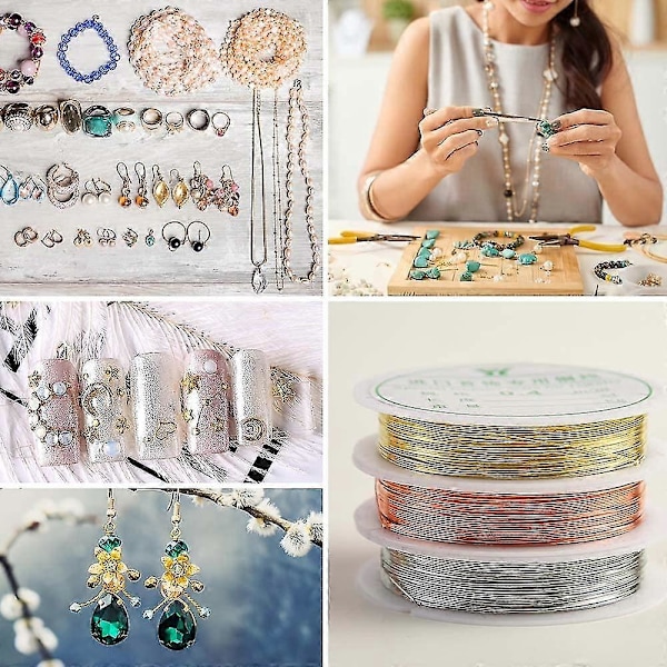 3 rullaa korujen kuparilankaa korujen valmistustarvikkeisiin DIY-askarteluun