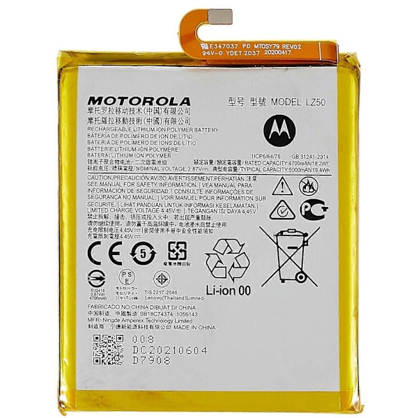 Til Motorola One 5G/Moto G 5G Plus 3.87V 4700mAh Højkapacitets Phonettery Udskiftningsenhed