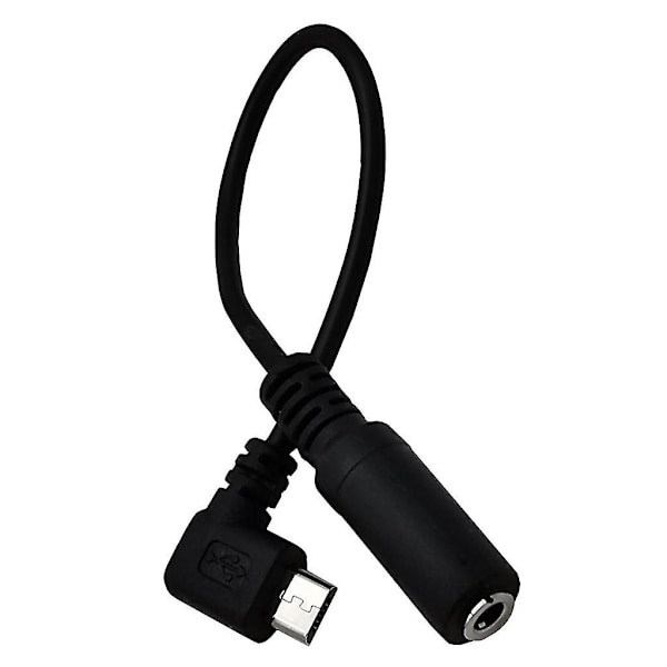 Micro USB til 3.5mm Jack Audio Adapter Kabel Rettvinklet Micro USB Hannkabel