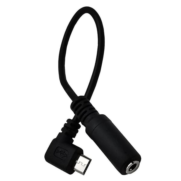 Micro USB till 3.5mm Jack Ljudadapterkabel Rätvinklig Micro USB Hankontakt