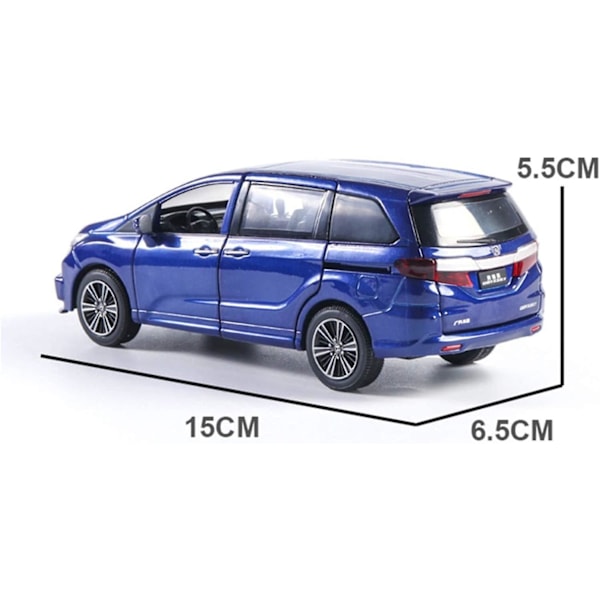 DXZJ 1/32 Honda Odyssey -metallivalumalliauto, simulaatioääni, valo, vedettävä MPV-leluajoneuvo (Väri: 1)
