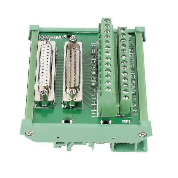Db25 D Sub Han & Hun Header Breakout Board Terminal Board Din Skinne Montering Interface Modul