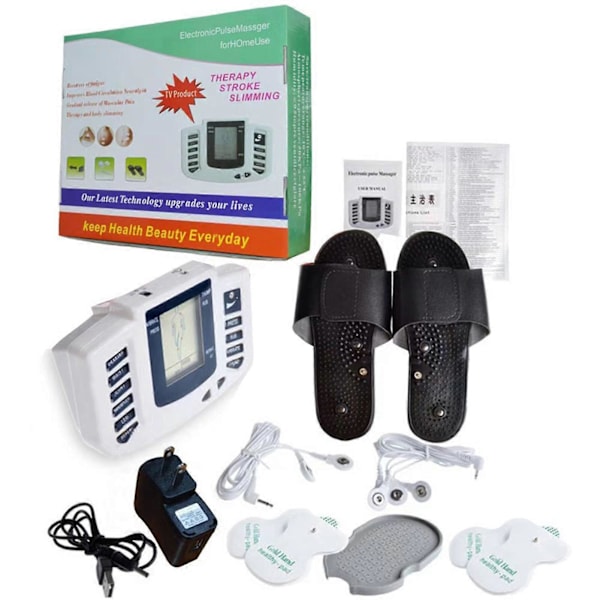 Multifunktionell Elektrisk Puls Massager Stimulator Tens Akupunktur Terapi Maskin Kit för Vuxna Äldre