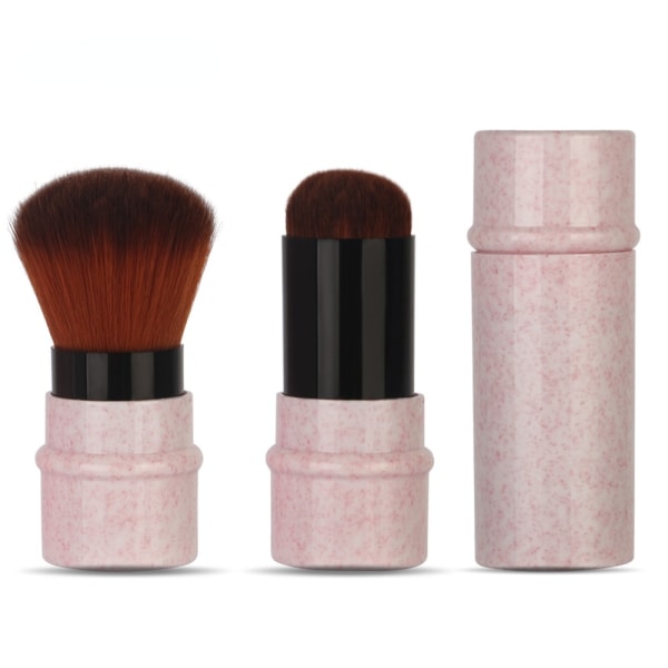 Mini Retractable Foundation Makeup Brush Justerbar Pink