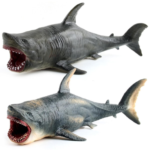 Stor Megalodon Shark Legetøj Praktisk Evne Rustfast Best Collection Realistisk Havdyr Hvid Haj Figur til indretning C