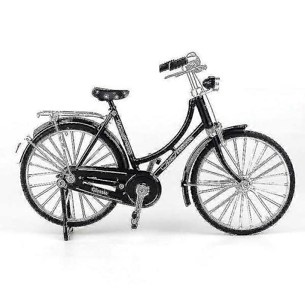1:10 Legering Klassisk Retro Cykelmodell Ornament Man Style Black