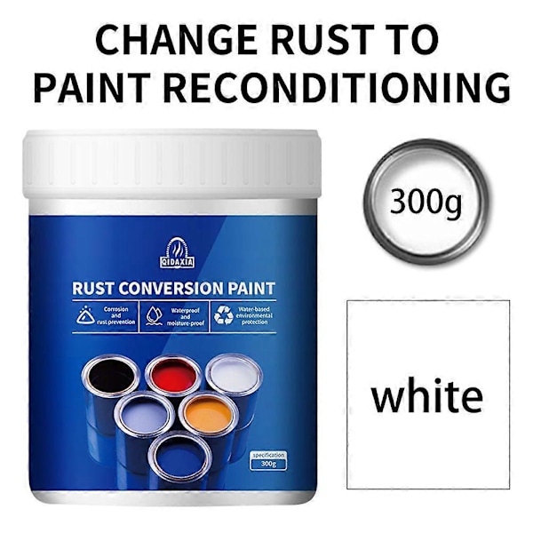 Vejrbestandig Rust Konverter Maling til Metal Vandbaseret Rustbeskyttende Maling Metalmaling Effektiv Rustkonverteringsmaling Green 300g
