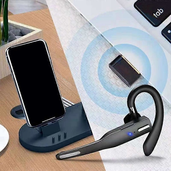 YYK-525 Bluetooth-kompatibel 5.1 Øretelefon Digital Display Støjreduktion Forretning Enkelt Håndfri Trådløs Øreprop til Kørsel