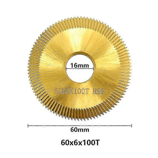 Cmcp Sagblad Hss 60mm/70mm Nøkkelkopieringsmaskinblad For Duplisering Nøkkelmaskin Fresekutter Nøkkelkutter Skive Låsesmedverktøy 60x6x16mm 100T