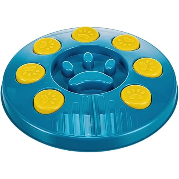 Hundleksak Pussel Barnleksaker Hundskål Långsam Mat Leksak Interaktiva Leksaker Öka IQ Långsam Matare för Små Stora Dispensrar För Snabbt, Blå