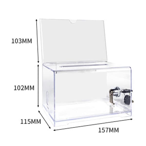 Visitkort Samleboks Billetbeholder til Virksomhedsreception Skrivebord Transparent Transparent