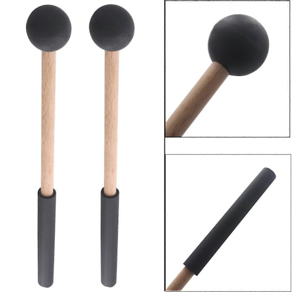 1 Par Tungtrumma Klubbor Mjuka Gummihuvud Trumklubbor Pinnar för Trummor Tungtrummor och Keyboard