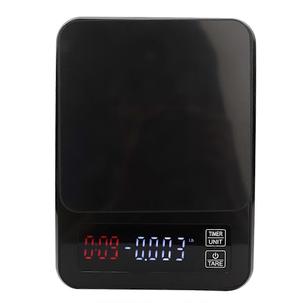 5kg/0,1g Högprecisions LCD Digital Kaffevåg med Timerfunktion