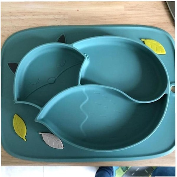 Barn Tallrikar Baby Sugpropp Placemat, Silikon Småbarn Matbricka för Bebisar Barn