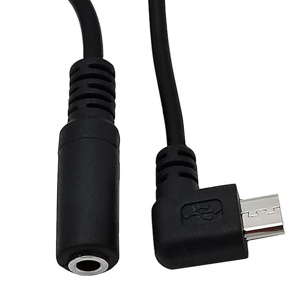 Micro Usb til 3,5 mm Jack Audio Adapter Kabel Højrevinklet Micro Usb Hanledning