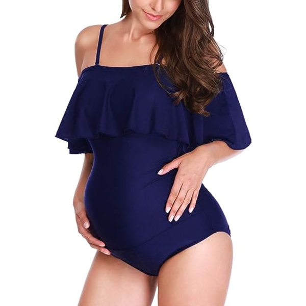 Barselsbadetøj Bikinier til kvinder Tankini Sommerbadedragter Graviditetsbadetøj Blå(M Blue M