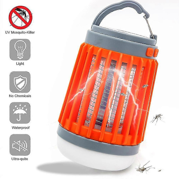 2-i-1 Bug Zapper til Udendørs Brug - Genopladelig Vandtæt Myggebekæmper