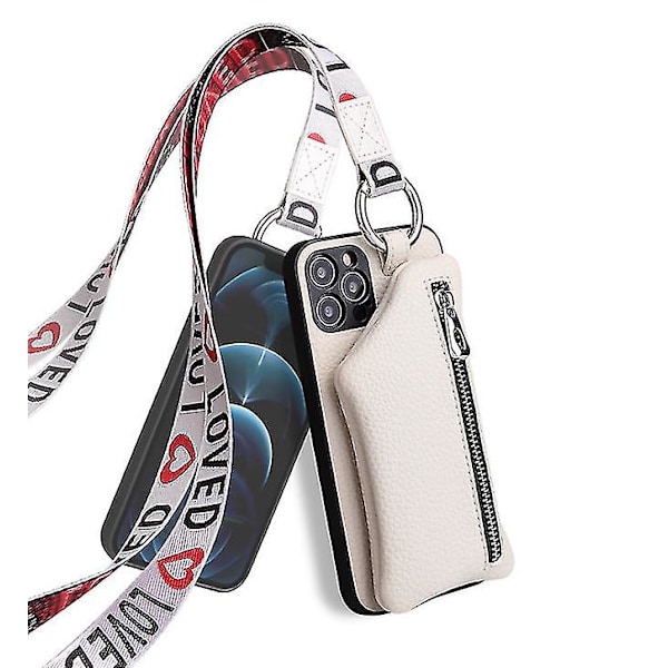 Læder Wallet Telefon Cover til iPhone 12/12 Pro Max/iPhone 11