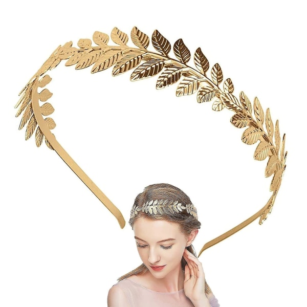 Blade pandebånd, mode guldblad pandebånd græsk pandebånd tiara vintage romersk gudinde blad brude hår krone