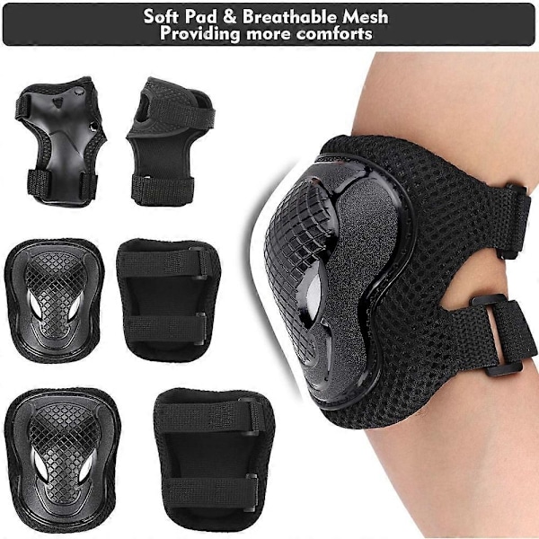 MD-611 6 st/set Barn Cykel Rullskridskor Knä Armbåge Handledsskydd Skateboard Skidskydd Style D