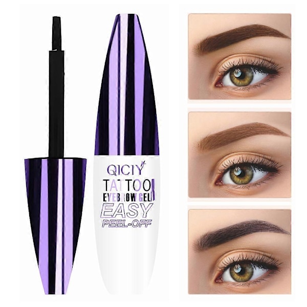 Peel Off Øjenbryn Tattoo Gel Nem Peel off Øjenbryn Tint Aftagelig Riv Øjenbryn Farve Gel Makeup Gave til Kvinder Pige