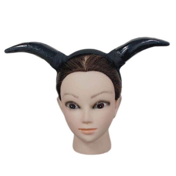 Long Ox Horn Huvudbonader Cosplay Horn Pannband Festmaterial till Halloween