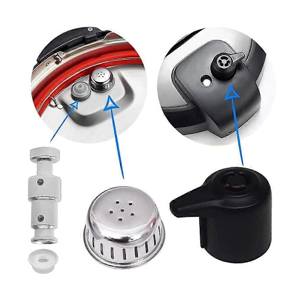 Höyrynpuristusventtiilin kelluventtiilin varaosat 3 silikonikorkilla Instantpot Duo 3, 5, 6 Q