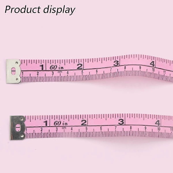 Mittanauha 4 kpl, vartalon mittanauha kaksoisasteikolla ompeluun, vartalolle, räätälille 150 cm / 60 tuumaa Pink