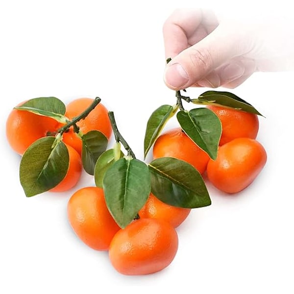 Falske Mini Mandarinappels Kunstig Frugt Simulering Falsk Livagtig til Hjem Fest Køkken Festival Dekoration 3 stk