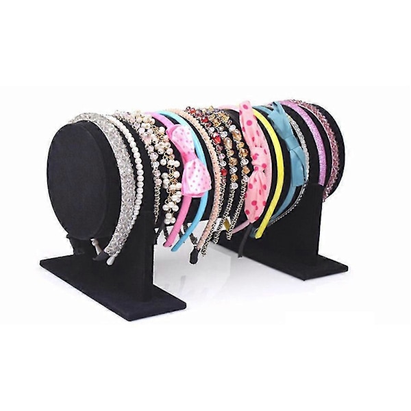 Fløyel Hårbøyle Oppbevaringsstativ Hårpynt Display Stativ Hodeplagg Holder Organizer