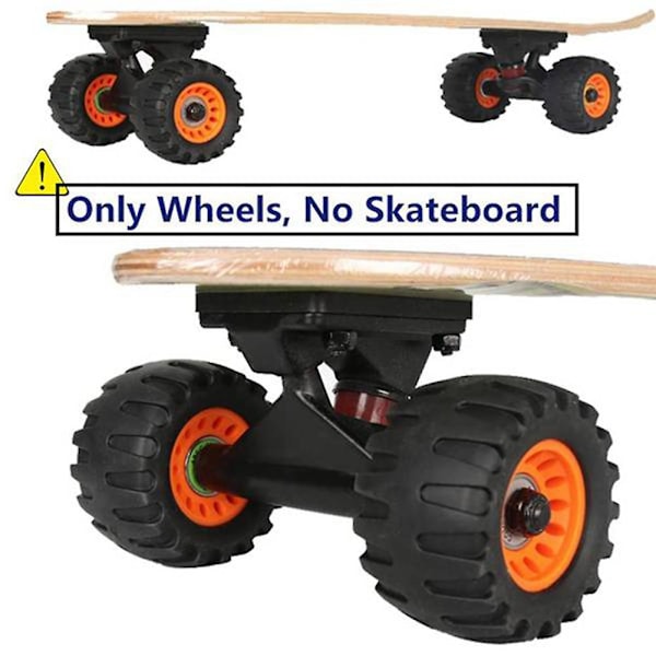 All Terrain Off Road Skateboard Longboard Hjul Vej Dæmpning Hjul Dance Board Rund (sæt af 4)