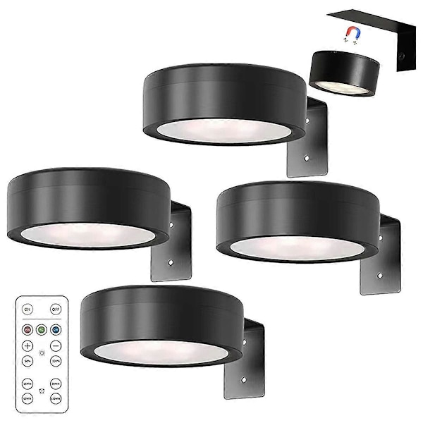 Billedlamper, Kunstlamper, Billedlamper 4 stk., Batteridrevet kunstbelysning med fjernbetjening, Farvetemperaturer, M