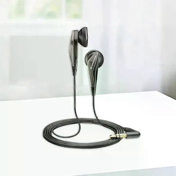 Hot Original Sennheiser MX375 Stereo Ørepropper Dyp Bass Øretelefoner 3.5mm Headset Sport Hodetelefoner HD Oppløsning HIFI Støyreduksjon Black 2pcs