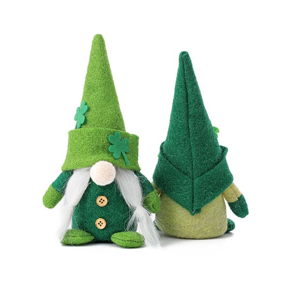 St Patricks Day Tomte Ornament Irländska Tomtar Saint Patrick Grön