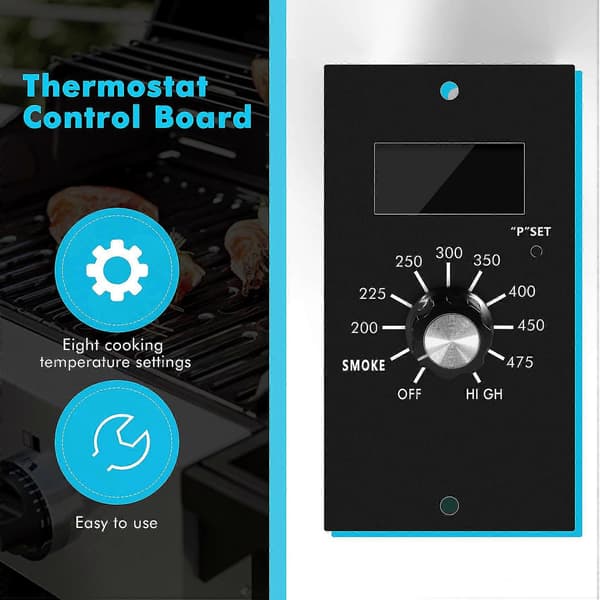 Digital termostatkontrollpanel för träpelletsgrillar, kompatibel med PB700, 340, 440, 820, BBQ