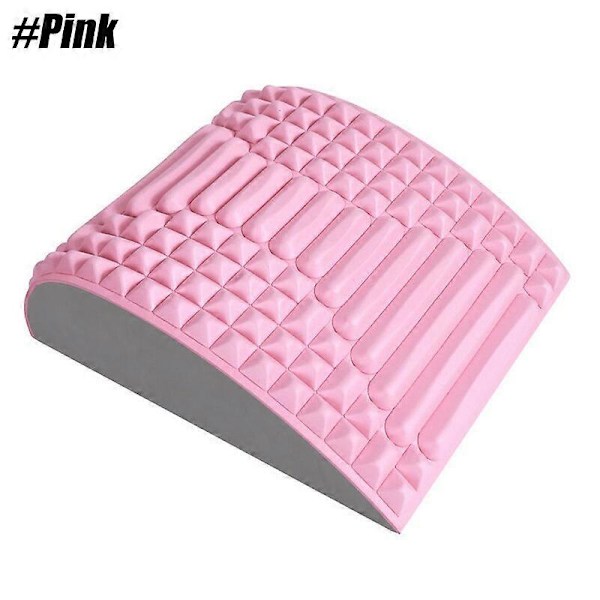 Ryggstrekkerpute for lindring av ryggsmerter, korsryggstøtte, prolaps, isjiaslindring, holdningskorrigerer, spinal stenose Rygg- og korsryggstøtte C Pink