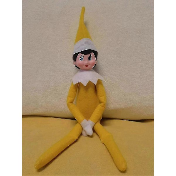 Elf Dukke Julepynt Børnegave Overraskelse Plyslegetøj Jule Reindeer Elves Pink Rød Farver_ai Yellow girl