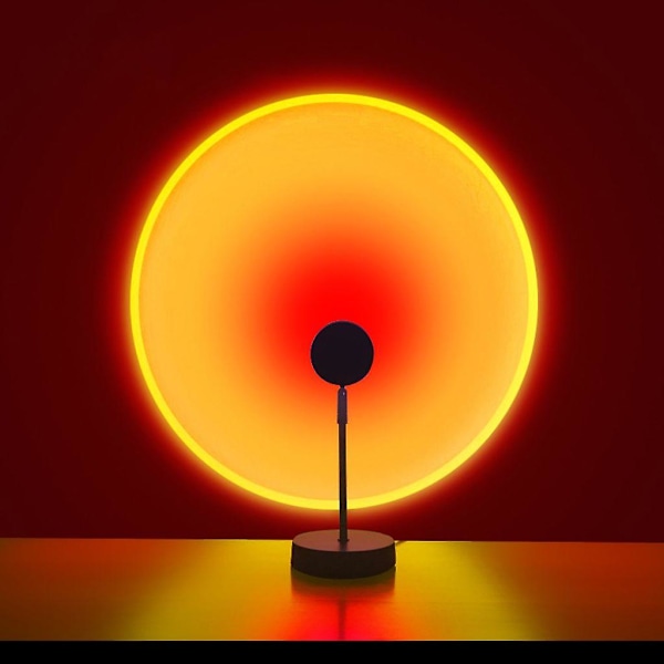 Solnedgang Lampe, USB LED Solnedgang Lampe, Projektor Lampe, Solnedgang Lampe Projektion, Bordlampe, Gulvlampe, 180 Grader Rotérbar Romantisk Visuel Solnedgang Projektionslampe