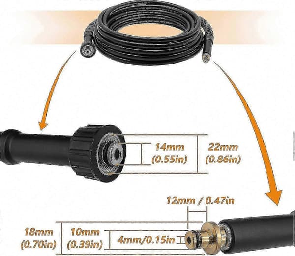 Kärcher K2 Äldre Modell Högtryckstvättslang 6m med M22 14mm Anslutning