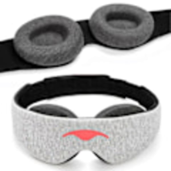 QD Manta Sleep Maske - Lysblokerende Øjenmaske - Nul IOP - Justerbar Øjenmaske