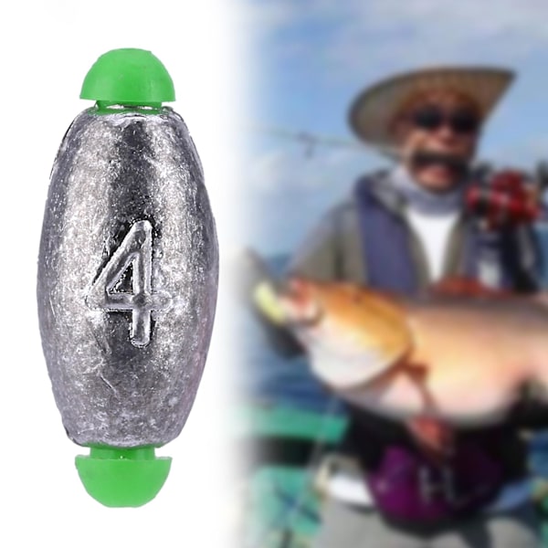 10 stk. 5 Størrelser Avtakbare Delte Blyvekter Fiskesett