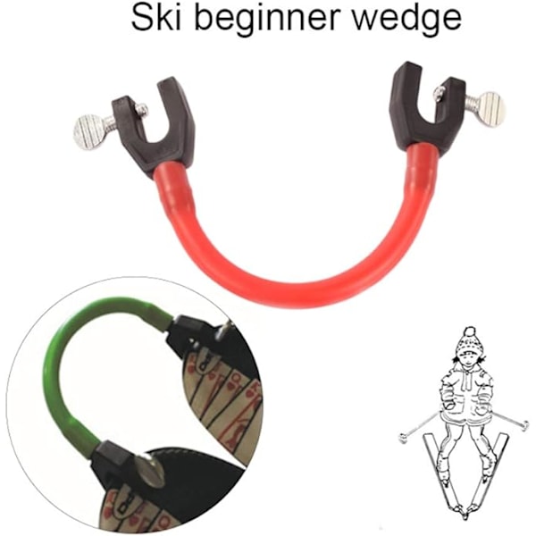 2 kpl Easy Wedge -hiihtoharjoitteluväline, suksenkärkien yhdistäjä, opettaa hallintaa ja kiila-asennon peruskäännöksiä aloittelijoille, satunnainen väri, talvitarvike