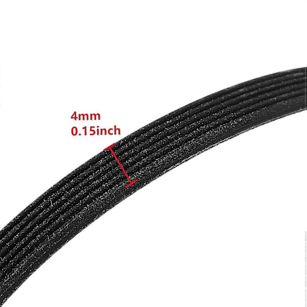 Drivremme i gummi til plæneklipper (6PJ490) Omkreds 490 mm x Bredde 14 mm Kompatibel med Qualcast M2E1232M/