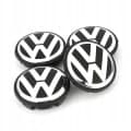 4-Pack - Volkswagen VW Navkapsel/Hjulnavsemblem - Silver Automotive 65mm