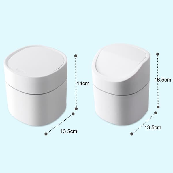 Mini Skrivebords Affaldsspand Husholdnings Kommode Bord Papirkurv Med Låg-dwdz
