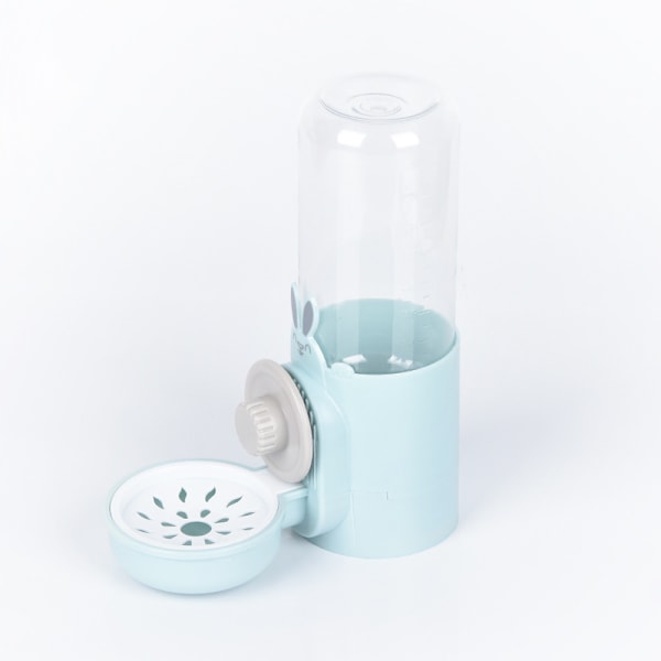 (Himmelsblå) Kaninvattenflaska 500ml Stor Marsvin Anti-Dropp Automatisk Vattenflaska Lämplig för Kanin/Iller/Igelkott Liten Djurdispenser